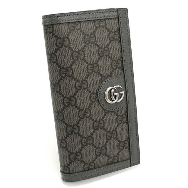 Gucci long wallet with double fold coin purse men&