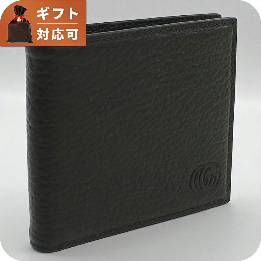 グッチ 二折財布小銭入付き メンズ ブランド GUCCI GG DEBOSSED 795316 ブラック 財布 GUC795316011