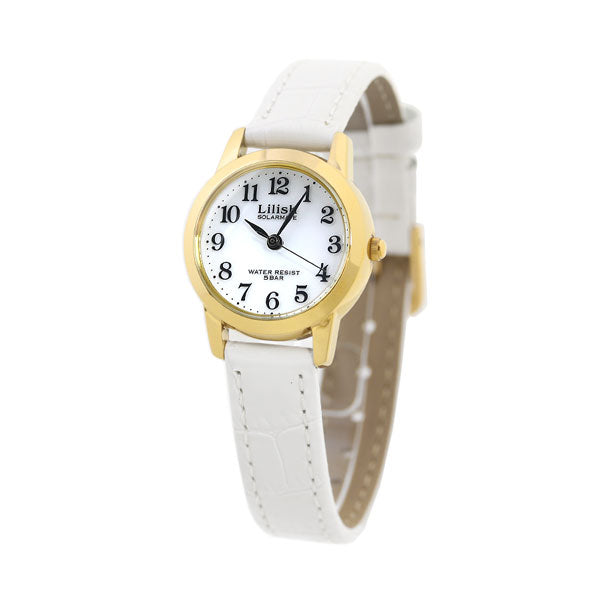 シチズン Q＆Q リリッシュ 24mm ソーラー レディース 腕時計 ブランド H049-114 CITIZEN キュー＆キュー シルバー×ホワイト プレゼント ギフト H049-114