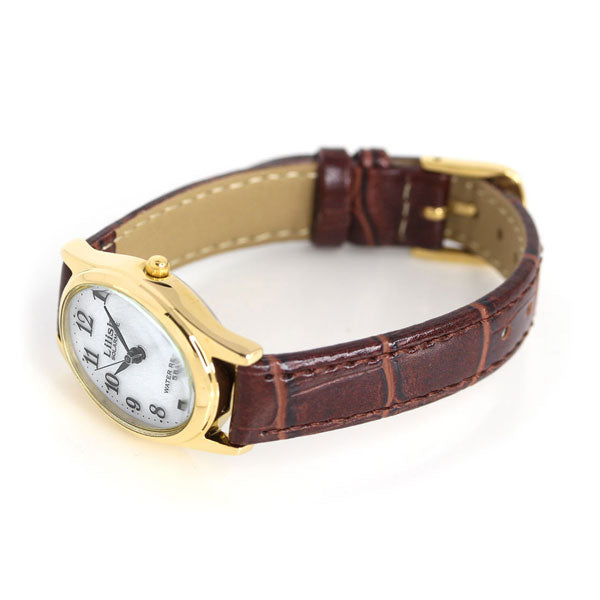 シチズン Q＆Q リリッシュ 24mm ソーラー レディース 腕時計 ブランド H053-104 CITIZEN キュー＆キュー シルバー×ブラウン プレゼント ギフト H053-104