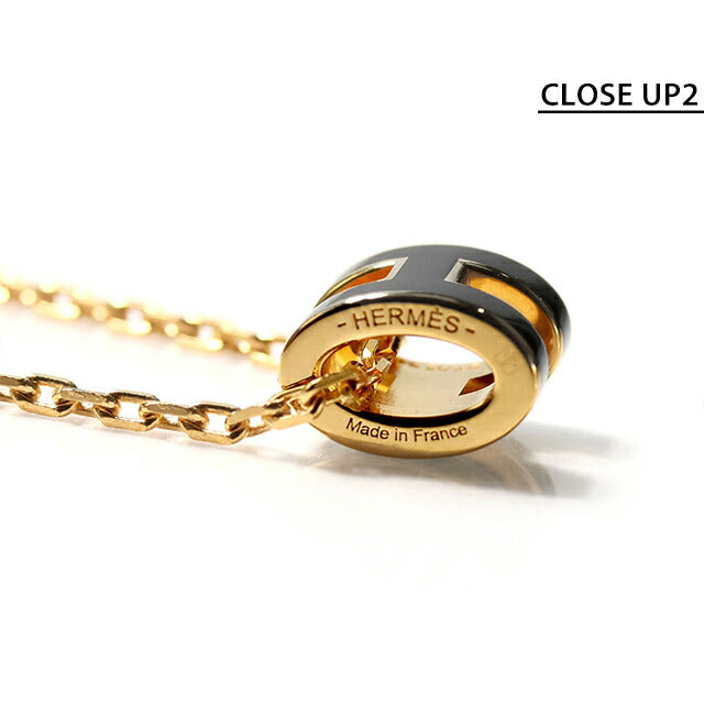 エルメス ネックレス レディース ブランド HERMES ミニポップH H147992F 03 ブラック ゴールド アクセサリー H147992F03