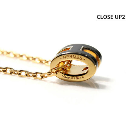 エルメス ネックレス レディース ブランド HERMES ミニポップH H147992F 03 ブラック ゴールド アクセサリー H147992F03