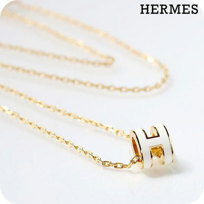 エルメス ネックレス レディース ブランド HERMES ミニポップH H147992F 49 ホワイト ゴールド アクセサリー H147992F49