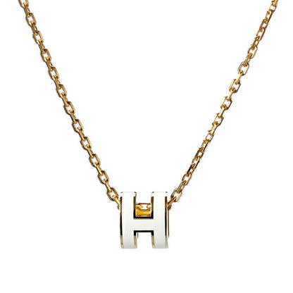 エルメス ネックレス レディース ブランド HERMES ミニポップH H147992F 49 ホワイト ゴールド アクセサリー H147992F49