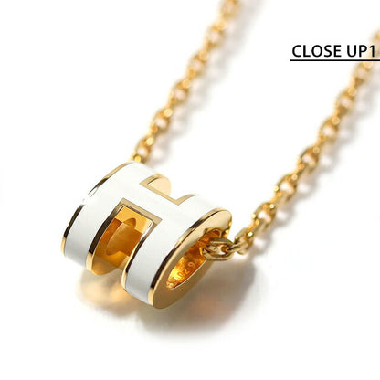エルメス ネックレス レディース ブランド HERMES ミニポップH H147992F 49 ホワイト ゴールド アクセサリー H147992F49