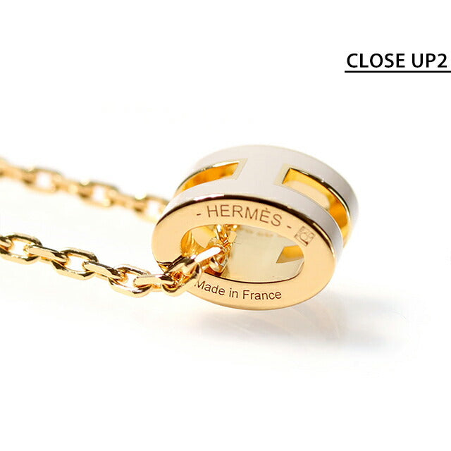 新品✴︎HERMES ミニポップH ネックレス マロングラッセ×イエローゴールド エルメス ネックレス レディース ブランド HERMES ミニポップH