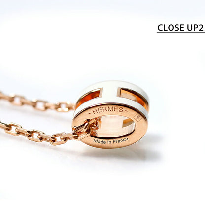 エルメス ネックレス レディース ブランド HERMES ミニポップH H147992FO49 ホワイト ピンクゴールド アクセサリー H147992FO49