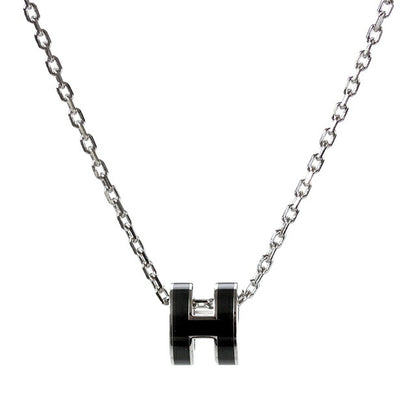 エルメス ネックレス レディース ブランド HERMES ミニポップH H147992FP03 ブラック シルバー アクセサリー H147992FP03
