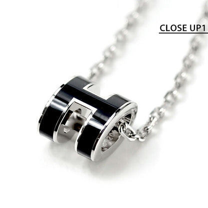 エルメス ネックレス レディース ブランド HERMES ミニポップH H147992FP03 ブラック シルバー アクセサリー H147992FP03