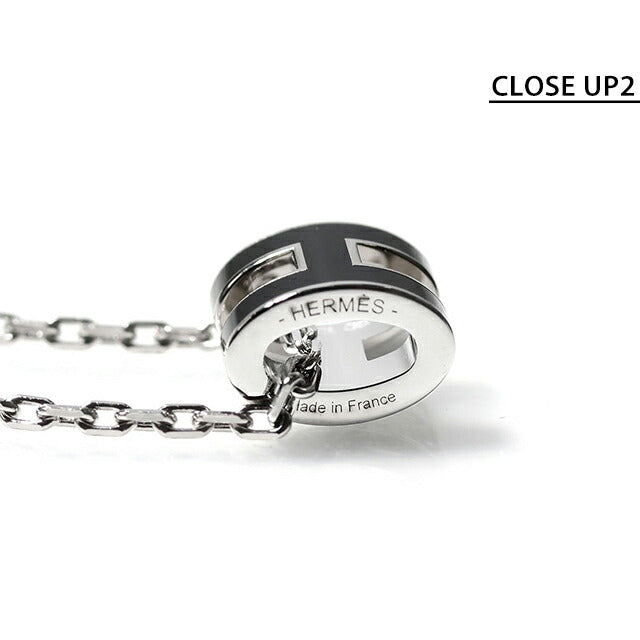 エルメス ネックレス レディース ブランド HERMES ミニポップH H147992FP03 ブラック シルバー アクセサリー H147992FP03