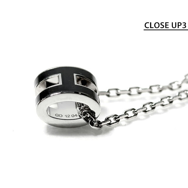 エルメス ネックレス レディース ブランド HERMES ミニポップH H147992FP03 ブラック シルバー アクセサリー H147992FP03