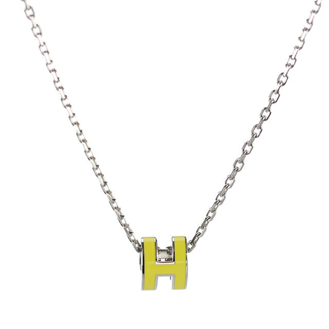 エルメス ネックレス レディース ブランド HERMES ミニポップH H147992FP98 ライム シルバー アクセサリー H147992FP98