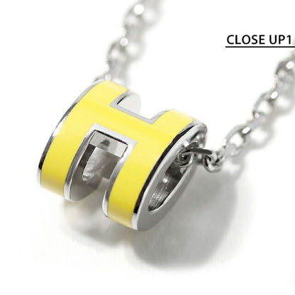エルメス ネックレス レディース ブランド HERMES ミニポップH H147992FP98 ライム シルバー アクセサリー H147992FP98