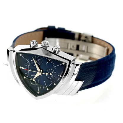 ハミルトン ベンチュラ クロノ 32mm クオーツ 腕時計 ブランド メンズ クロノグラフ HAMILTON H24432941 ブルー スイス製 H24432941