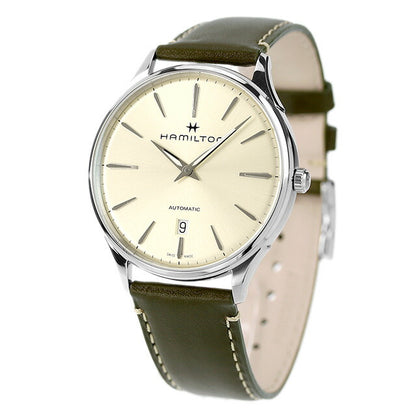 ハミルトン ジャズマスター シンライン 40mm 自動巻き 機械式 H38525811 メンズ 腕時計 ブランド ベージュ グリーン H38525811