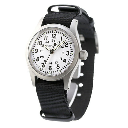 ハミルトン カーキ フィールド メカニカル 38mm 手巻き 腕時計 ブランド メンズ HAMILTON H69439910 アナログ ホワイト ブラック H69439910