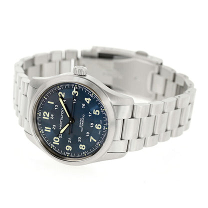 ハミルトン カーキ フィールド チタニウム オート 38mm 自動巻き 腕時計 ブランド メンズ チタン HAMILTON H70205140 ブルー スイス製 H70205140