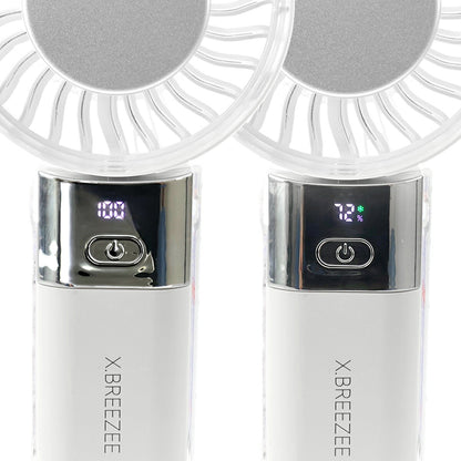 2026 Newest Handy Fan Cooling Plate Wide Head BIG Large Air Volume Strong Wind 100 Levels Quiet 3WAY 3600mAh Type-C USB Charging Handy Fan Handheld Tabletop Neck Hanging HDL-2116 HDL-2116