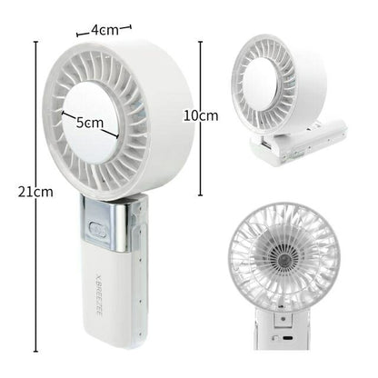 2026 Newest Handy Fan Cooling Plate Wide Head BIG Large Air Volume Strong Wind 100 Levels Quiet 3WAY 3600mAh Type-C USB Charging Handy Fan Handheld Tabletop Neck Hanging HDL-2116 HDL-2116