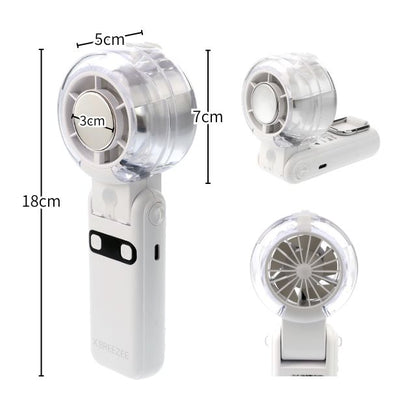 2026 最新手持风扇散热板带雾 3 合 100 级强风静音 3 路 3600mAh Type-C USB 充电手持风扇桌面颈挂 HDL-3595 HDL-3595