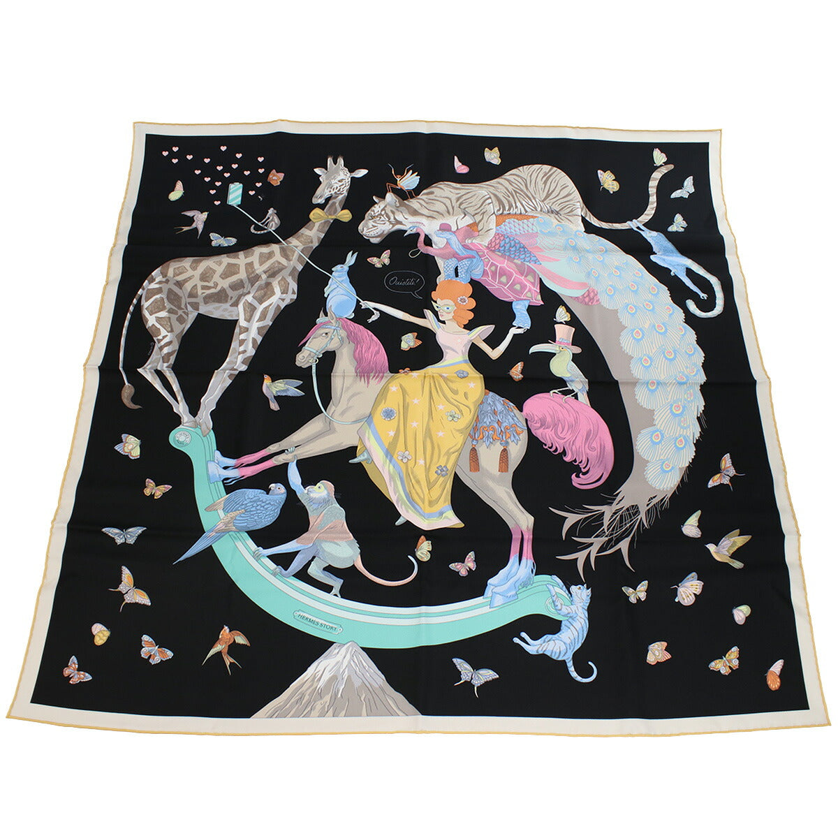 【HERMES】エルメス　スカーフ　シルク100%　アンリ・ドリニー Vintage HERMES Silk Scarf / エルメス・シルクスカーフ(Eperon