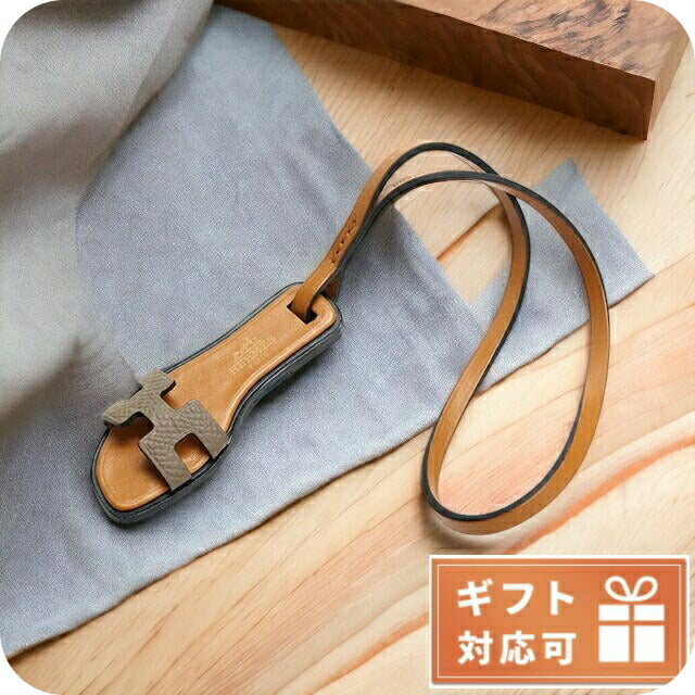 エルメス バッグチャーム レディース エプソン ヴォーバトラー フランス ORAN NANO ブラウン系 小物 HERORANNANO021