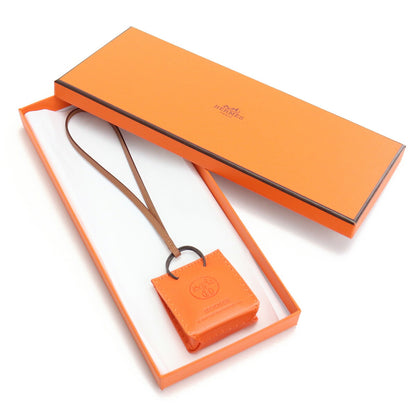 エルメス バッグチャーム レディース レザー フランス サックオランジュ オレンジ系 小物 HERSACORANGE011