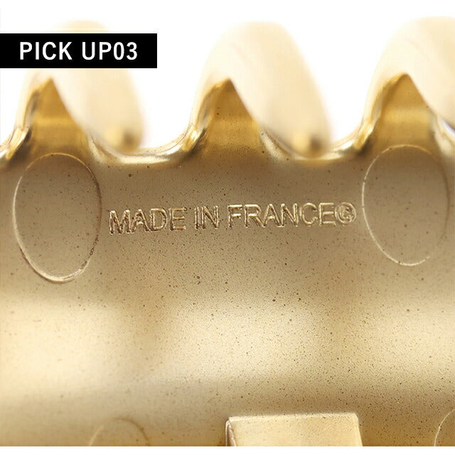 新品 ALEXANDRE ヘアクリップ ホワイト ゴールド ポーチ付属 アレクサンドル ドゥ パリ ALEXANDRE DE PARIS ICCM-15571-28