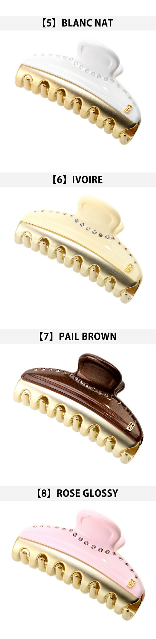 Alexandre de Paris hair clip ladies brand ALEXANDRE DE PARIS VENDOME M clip Swarovski ICCM-15571-03 Selectable model MD-ICCM-15571-03