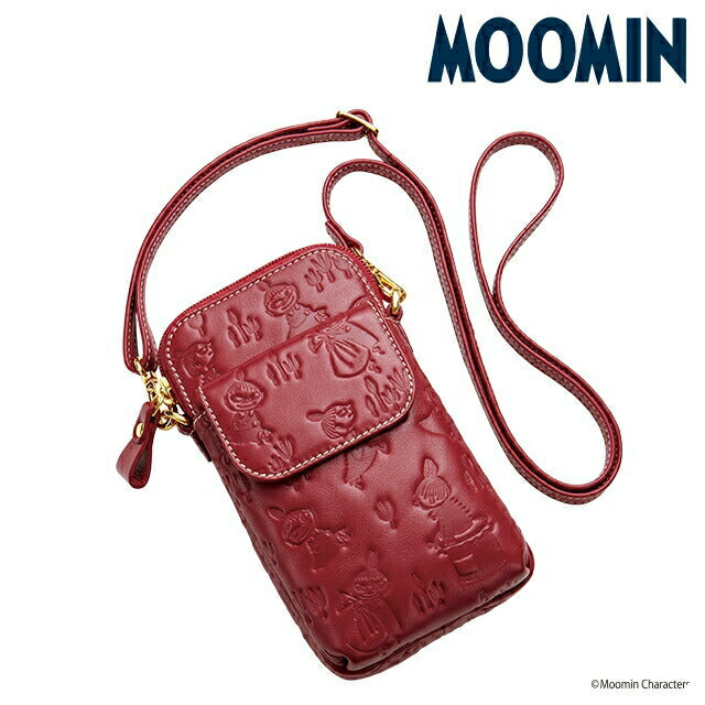 ショルダーバッグ レディース ブランド リトルミイ 赤いラム革のスマホポシェット 2WAY 51021 レッド バッグ IEI-51021