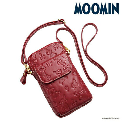 ショルダーバッグ レディース ブランド リトルミイ 赤いラム革のスマホポシェット 2WAY 51021 レッド バッグ IEI-51021