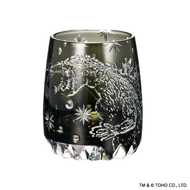 Tumbler Brand Godzilla 70th Anniversary Edo Kiriko Glass Paulownia Box Cup 51484 Black Accessories IEI-51484