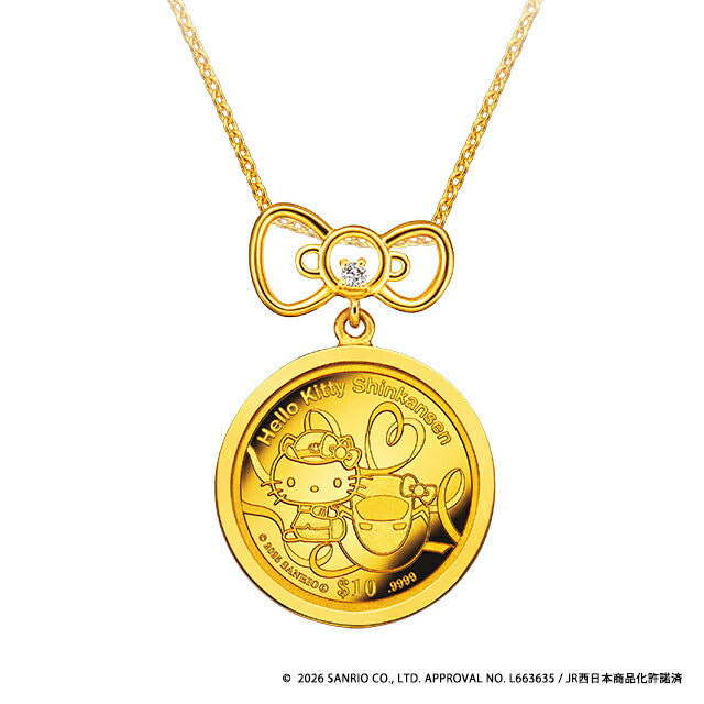 ネックレス レディース ブランド ハローキティ新幹線 純金コインペンダント ペンダント 51543 ゴールド アクセサリー IEI-51543