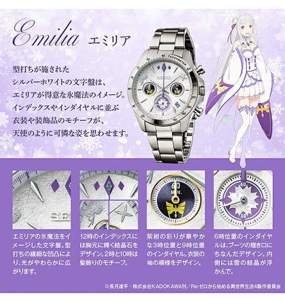 51599 ｜ プレミコ Re:ゼロから始める異世界生活 × セイコーウオッチ クォーツ 電池式
