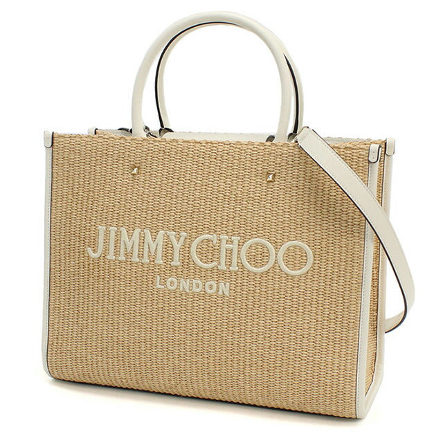 ☆極美品☆JIMMY CHOO ベージュ ラメトートバッグ ジミーチュウ カゴバッグ レディース ブランド JIMMY CHOO