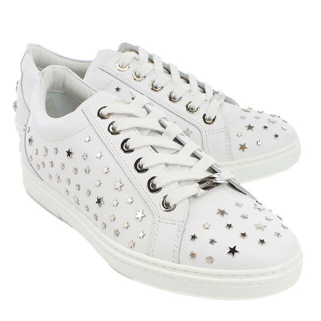 JIMMY CHOO CASH ホワイトレザースニーカー 36 JIMMY CHOO CASH ホワイトレザースニーカー 36