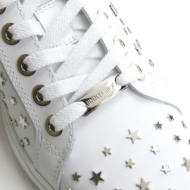 JIMMY CHOO CASH ホワイトレザースニーカー 36 JIMMY CHOO CASH ホワイトレザースニーカー 36