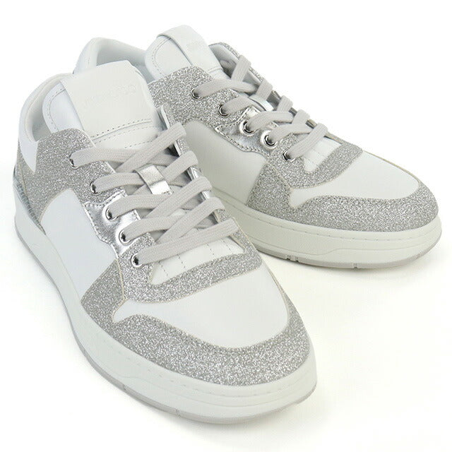 デカロゴ★Jimmy Choo FLORENT レザースニーカー ホワイト JIMMY CHOO ジミーチュウ メンズスニーカー ブランド FLORENT-M