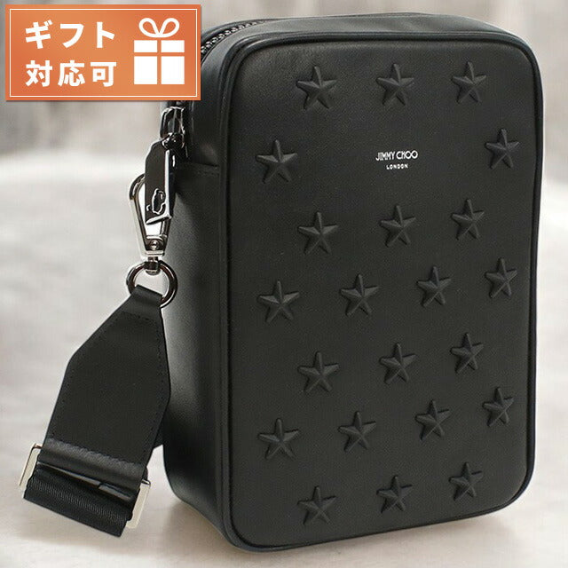 ジミーチュウ 斜め掛け ショルダーバッグ メンズ ブランド JIMMY CHOO レザー イタリア KIMI CAMERA ブラック バッグ JICKIMICAMERA011