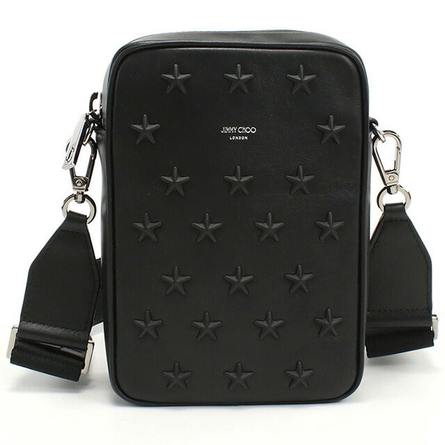 ジミーチュウ 斜め掛け ショルダーバッグ メンズ ブランド JIMMY CHOO レザー イタリア KIMI CAMERA ブラック バッグ JICKIMICAMERA011