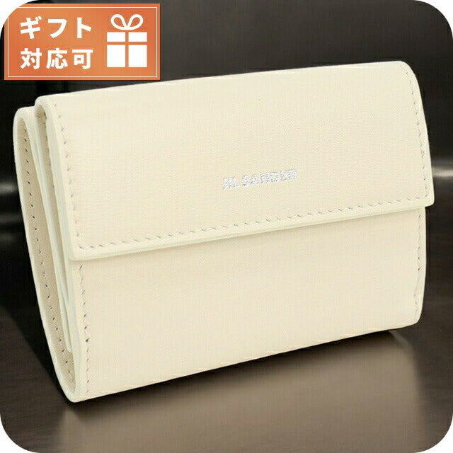 ジル サンダー 三折財布小銭入付き レディース ブランド JIL SANDER イタリア J07UI0009 ホワイト系 財布 JISJ07UI0009031