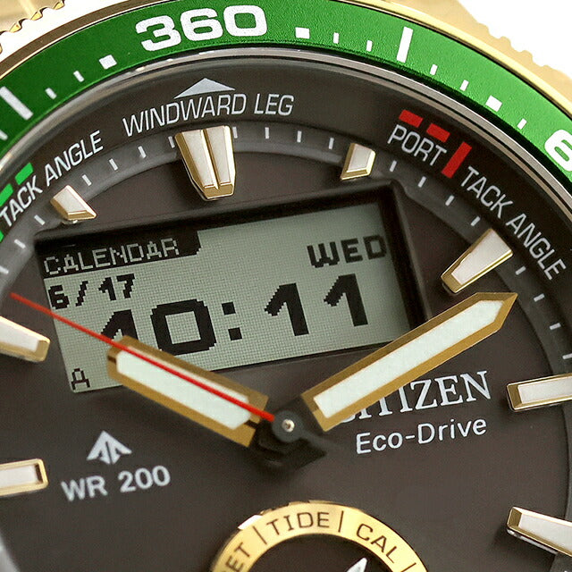 JV3002-51E ｜ シチズン プロマスター MARINEシリーズ コンビネーションウオッチ Wave Tracker ヨットタイマー エコドライブ