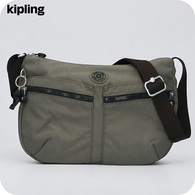 キプリング ショルダーバッグ レディース ブランド Kipling イゼラ ロゴ ワンポイント 無地 K02144-88D Green Moss 緑 K02144-88D