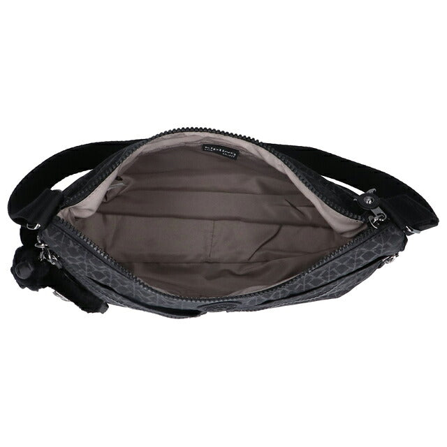 キプリング ショルダーバッグ レディース ブランド Kipling イゼラ ロゴ ワンポイント 総柄 K12592-K59 Signature Emb 黒 K12592-K59