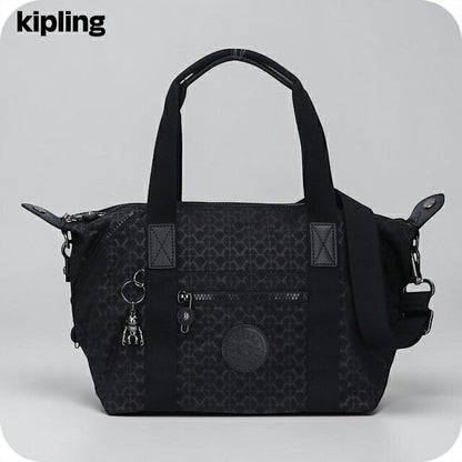 キプリング ボストンバッグ レディース ブランド Kipling アート ミニ ミニボストンバッグ 2WAY K15410-K59 Signature Emb 黒 K15410-K59