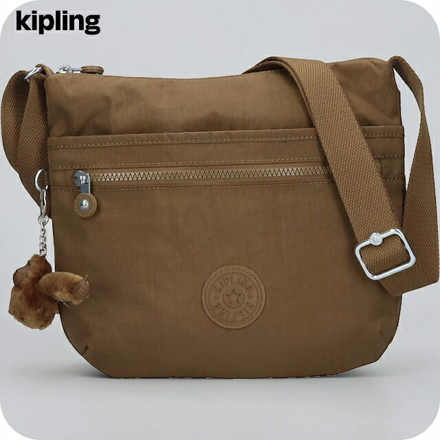 キプリング ショルダーバッグ レディース ブランド Kipling アルト ロゴ ワンポイント 無地 K19911-1NA Smooth Khaki K19911-1NA
