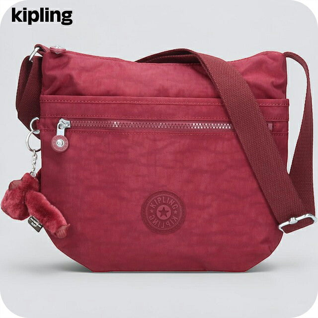 キプリング ショルダーバッグ レディース ブランド Kipling アルト ロゴ ワンポイント 無地 K19911-5FW Lounge Wine 赤 K19911-5FW