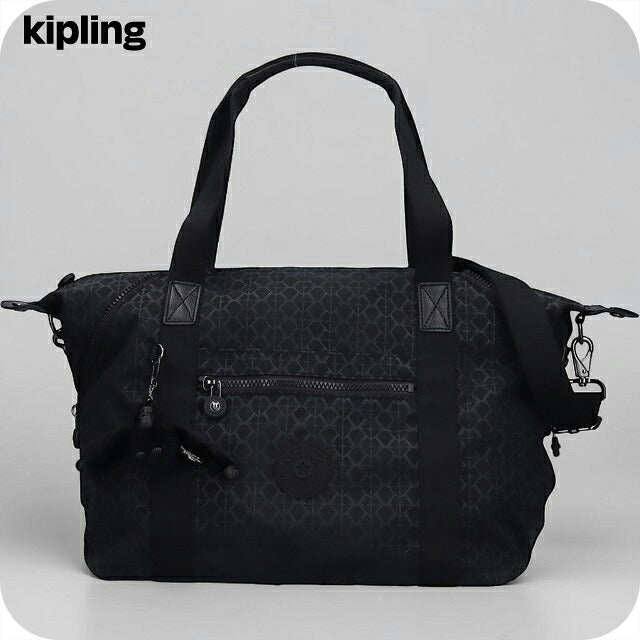 キプリング ボストンバッグ レディース ブランド Kipling アート 2WAY K21091-K59 Signature Emb 黒 K21091-K59