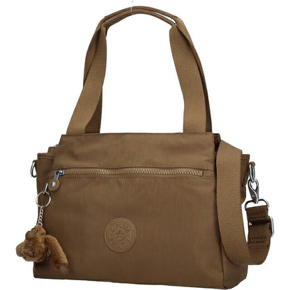 キプリング ハンドバッグ レディース ブランド Kipling エリシア ロゴ ワンポイント 無地 2WAY K43791-1NA Smooth Khaki K43791-1NA