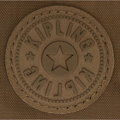 キプリング ハンドバッグ レディース ブランド Kipling エリシア ロゴ ワンポイント 無地 2WAY K43791-1NA Smooth Khaki K43791-1NA